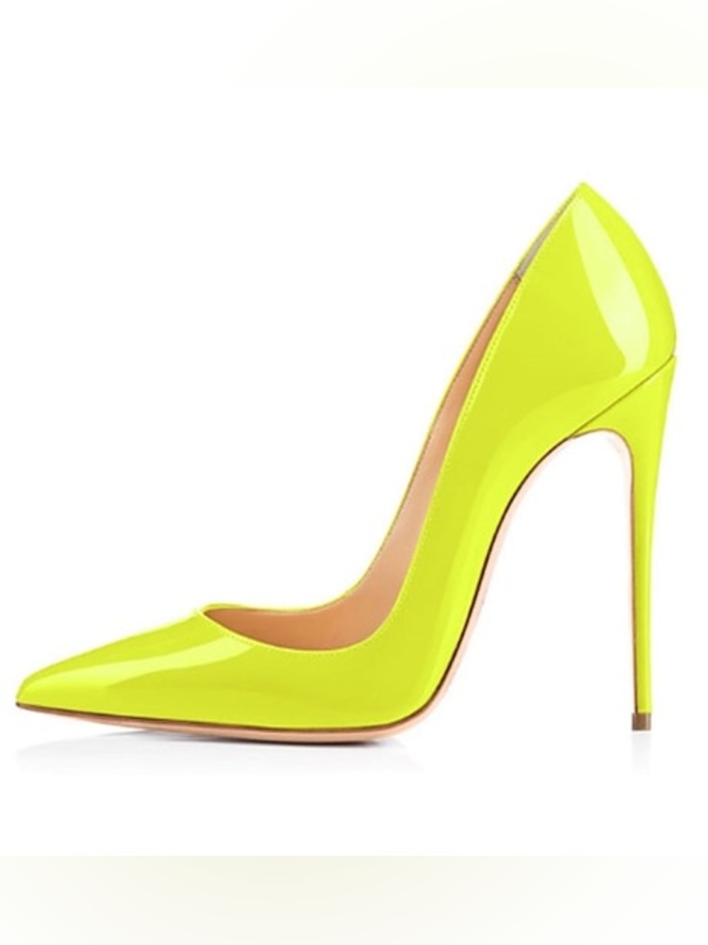 Christian Louboutin So Kate Neon Yellow/Green Patent Pointed-Toe Stilettos